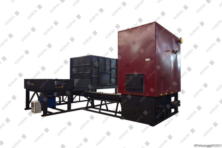 Котел водогрейный на опилках с бункером живое дно